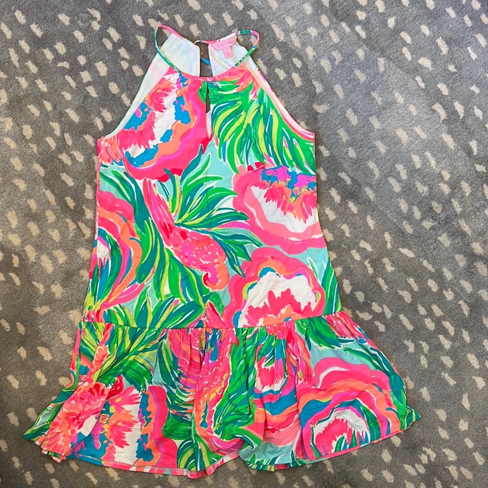 Lilly Pulitzer Isabeau dress in Serene Blue Paradise Found, size Small, EUC